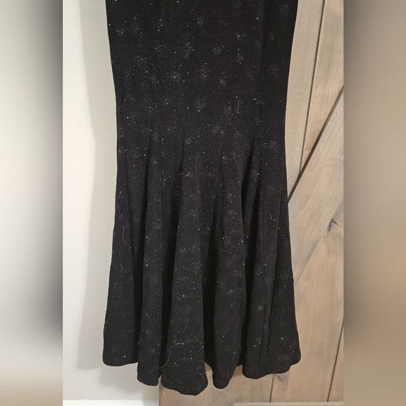 JESSICA MCCLINTOCK for Cache Black sparkle bodycon mermaid strapless maxi.4 - Picture 5 of 13